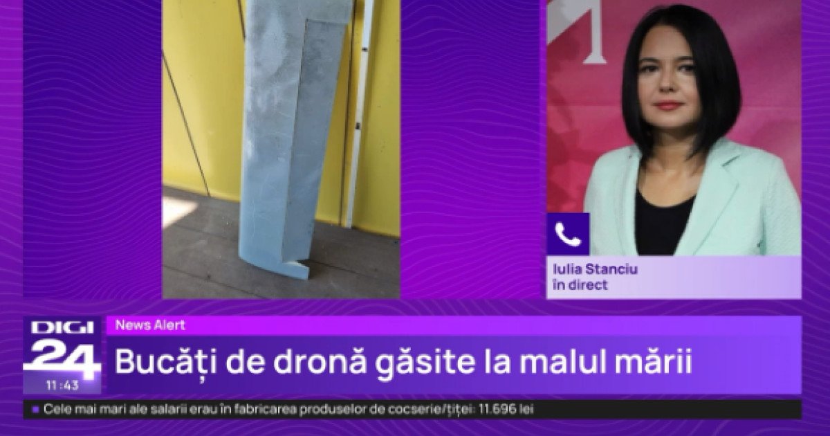 Piese de dronă descoperite pe litoral, la Eforie Sud. Autoritățile efectuează investigații